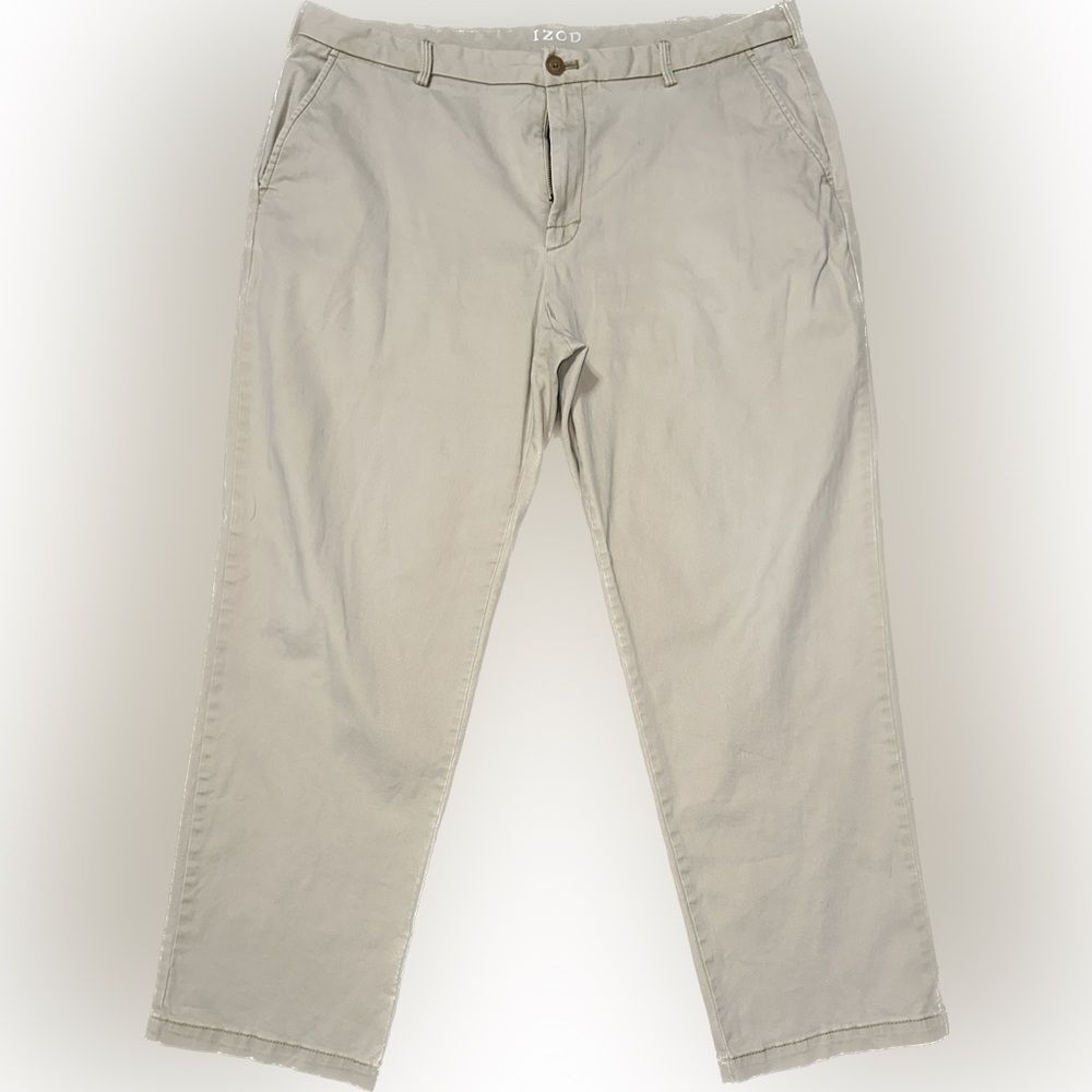 AMERICAN CHINO FLAT-FRONT STRAIGHT FIT PANT - KHAKI